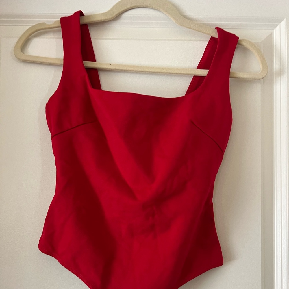 ASTR the Label red bodysuit